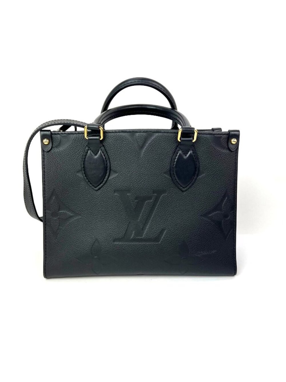 Louis Vuitton OnTheGo PM Giant Monogram Empreinte Black Leather Tote
